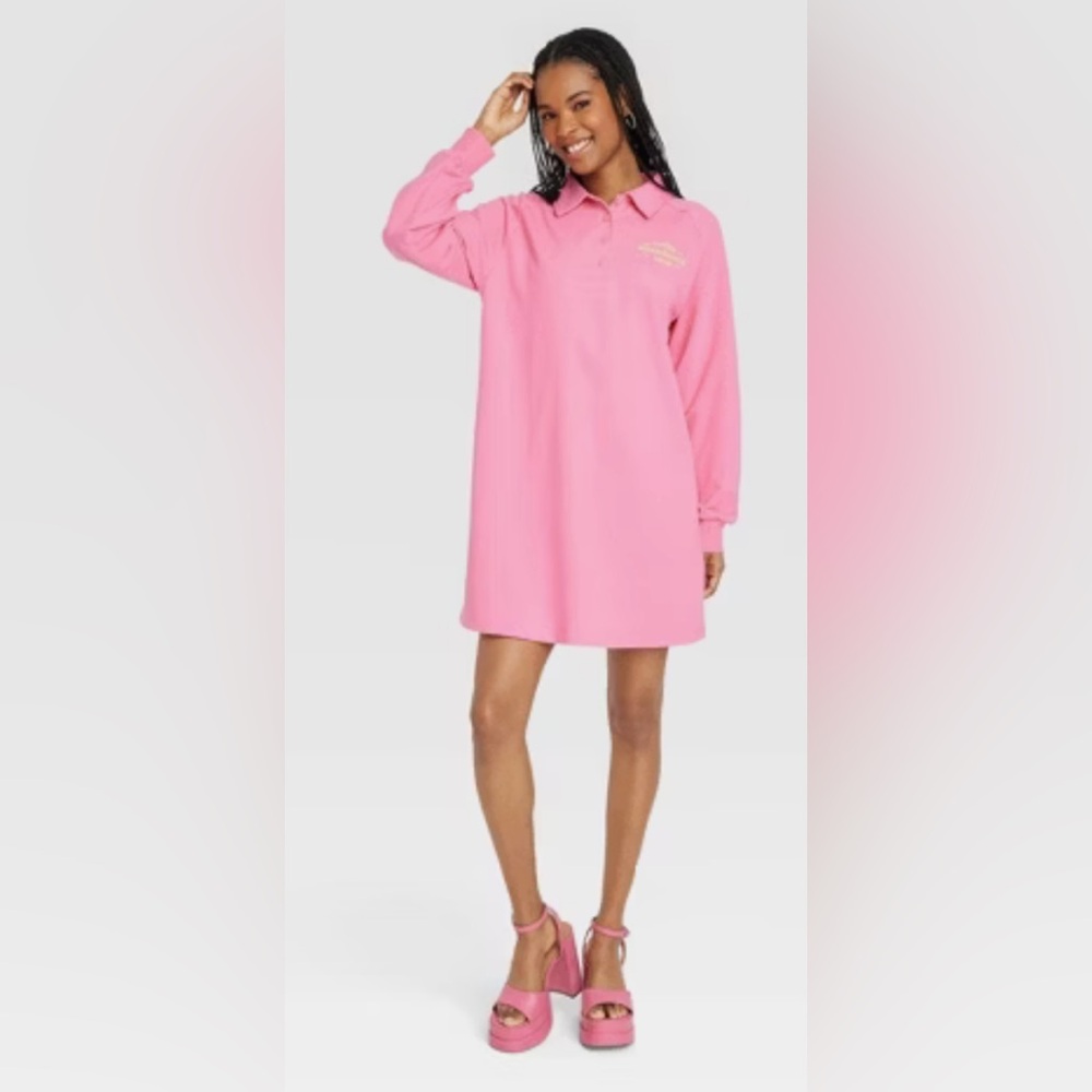 Target Pink Long Sleeve Polo Dress